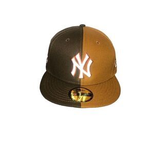 New Era New York Yankees Split 59FIFTY Fitted Hat Cap Size 7 5/8